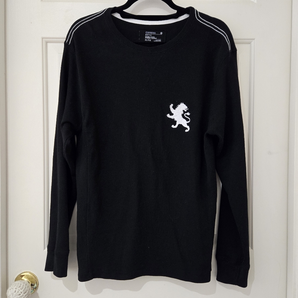 Men XL long sleeve waffle sweatshirt